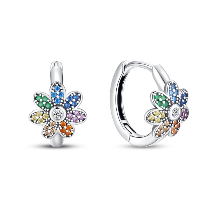 Aretes Flor Multicolor