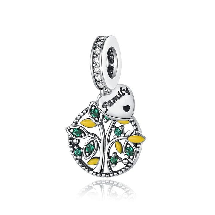 Charm Árbol de la Familia y Corazón