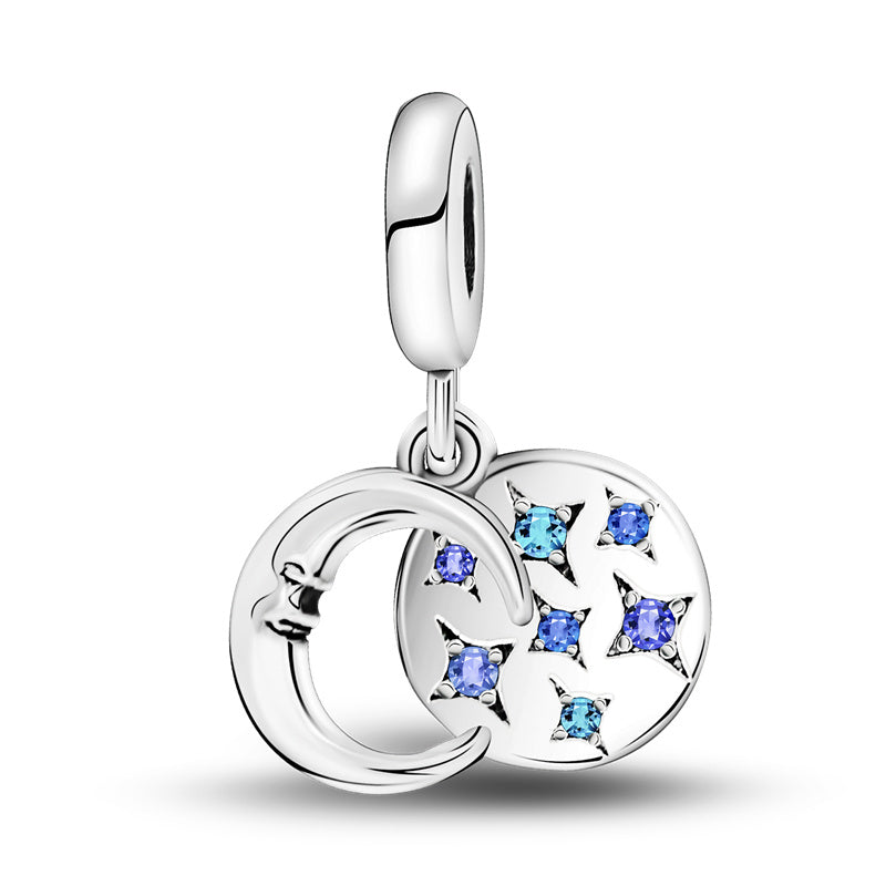 Charm Luna Durmiente & Estrellas Azules