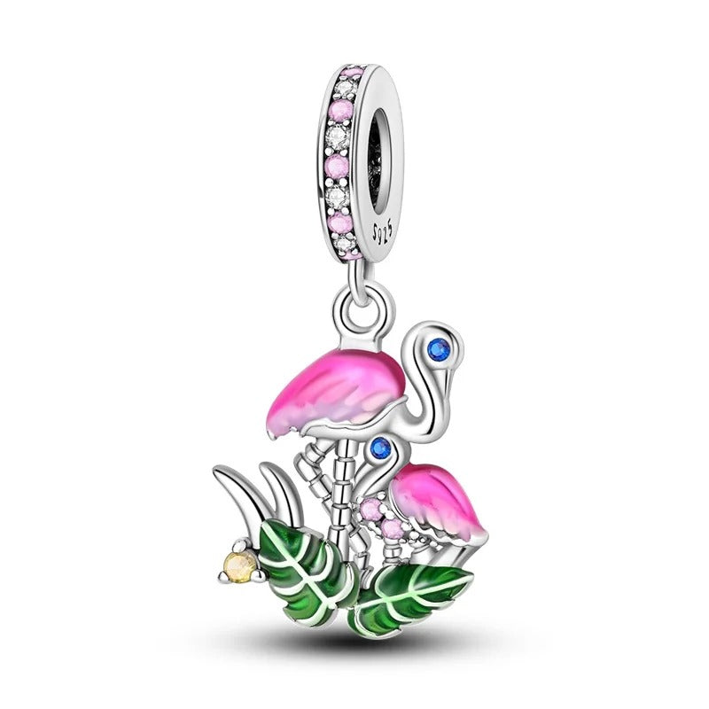 Charm Flamingos Rosas