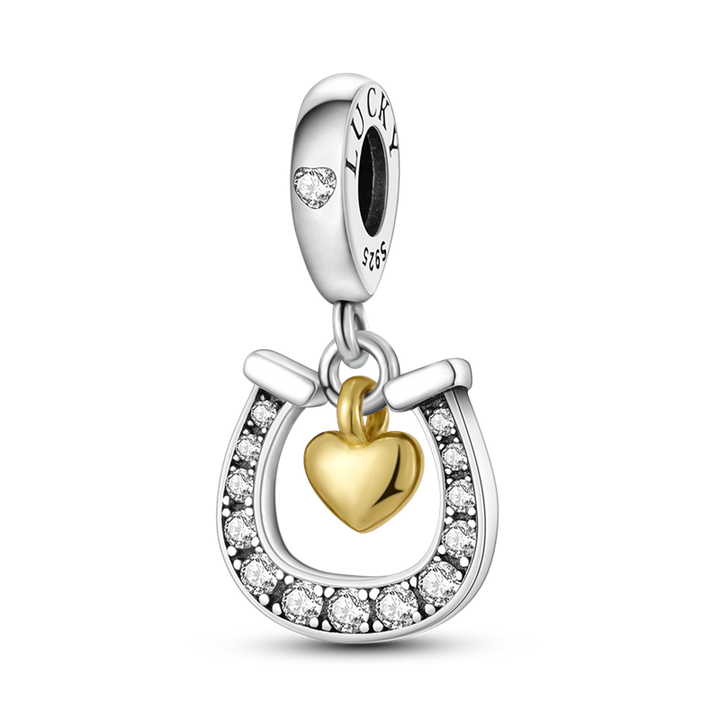 Charm Herradura & Corazon Dorado