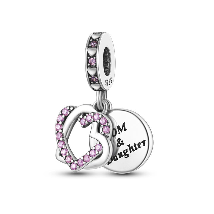 Charm Doble Corazon "Mom & Daughter"