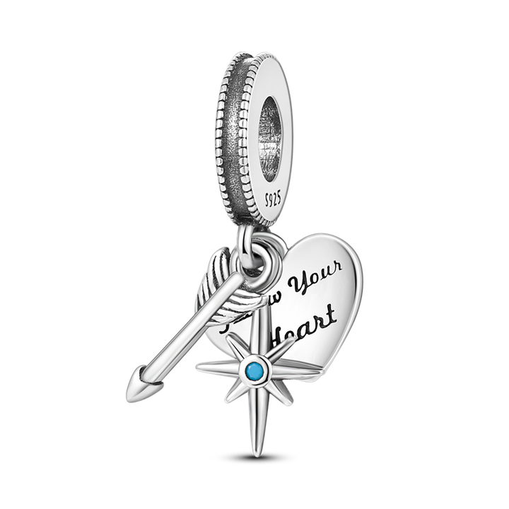 Charm Flecha & Estrella Plateada