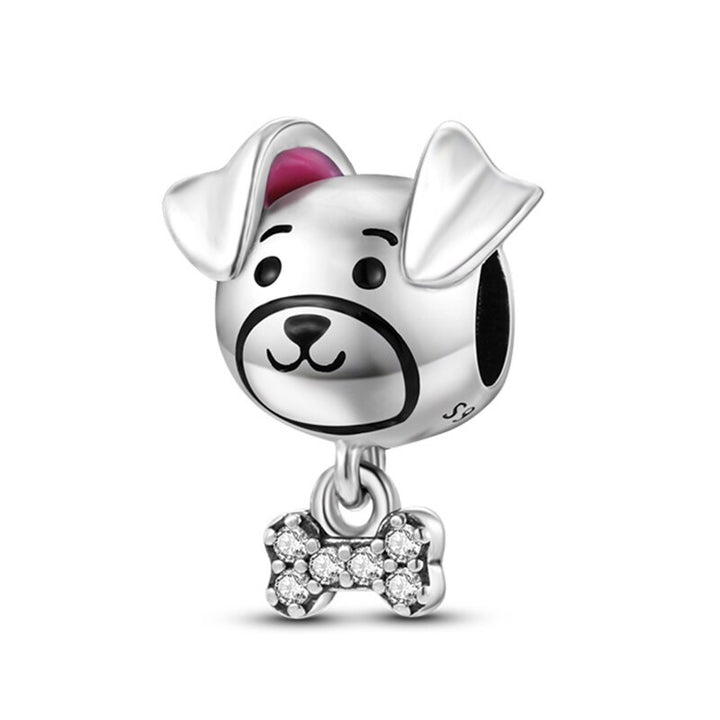 Charm Perrito Plateado