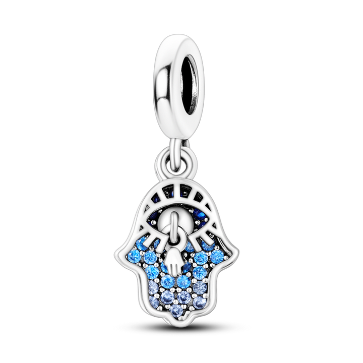 Charm Hamsa Azul Diamantada