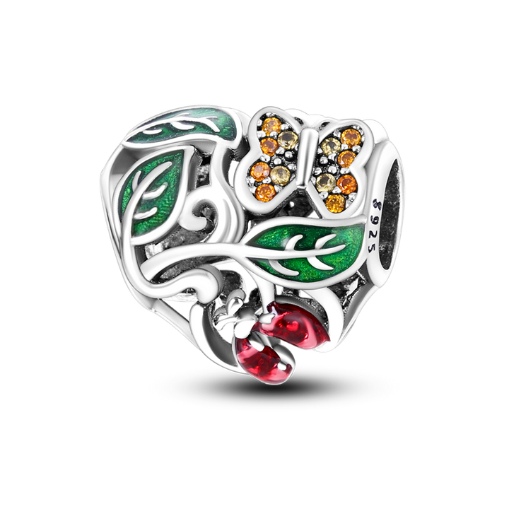 Charm Corazon Mariposa & Mariquita