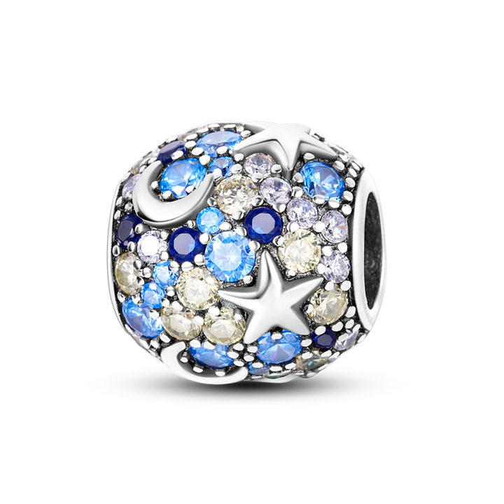 Charm Esfera Luna y Estrellas Diamantado