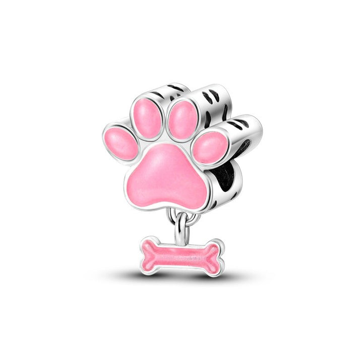 Charm Huella de Perro Rosa