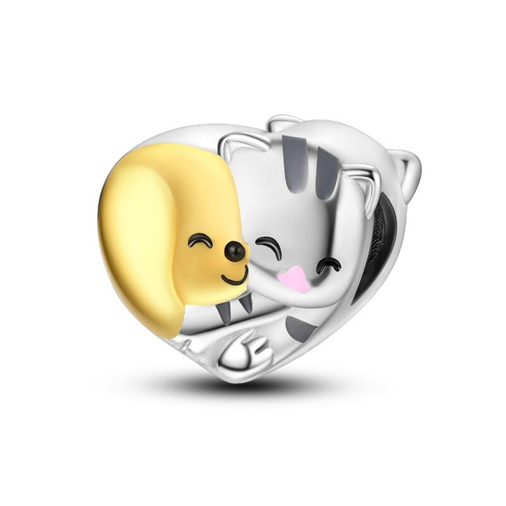Charm Corazon de Perrito y Gatito