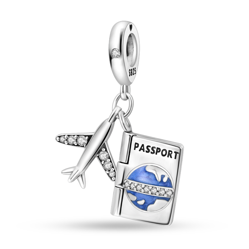 Charm Avión y Pasaporte "It's Not A Trip Or Vacation, It's A Second Life"