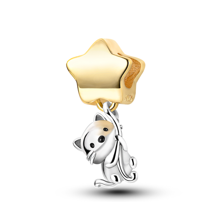 Charm Gatito y Estrella Dorada