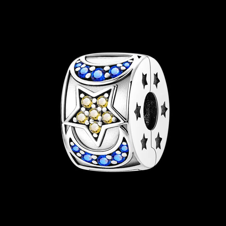 Clip Luna y Estrellas Diamantados