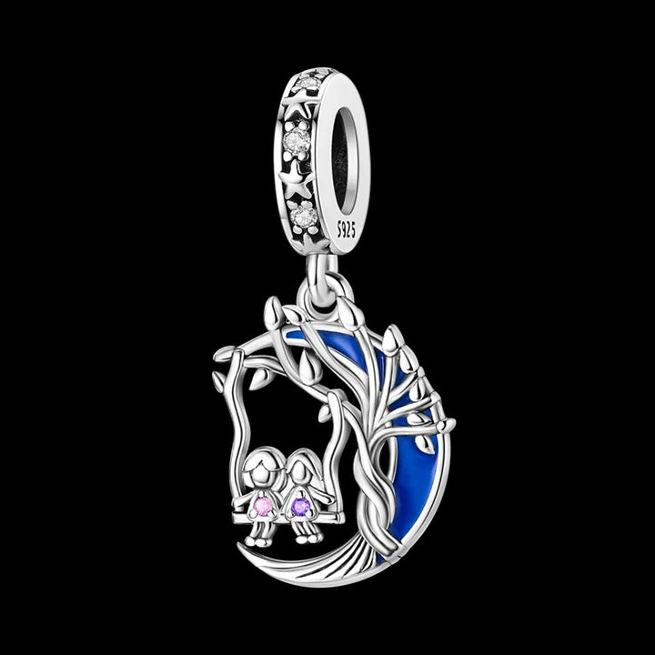 Charm Árbol de la Vida, Luna y Hermanas