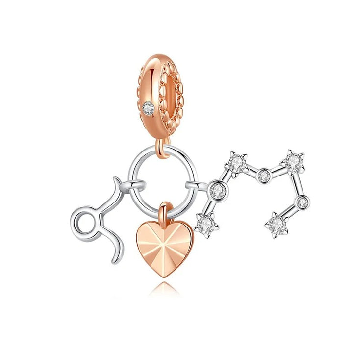 Charm Constelación del Zodíaco Tauro y Corazón