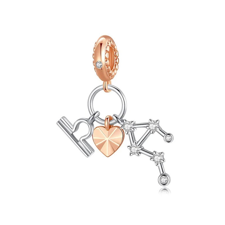 Charm Constelación del Zodíaco Libra y Corazón