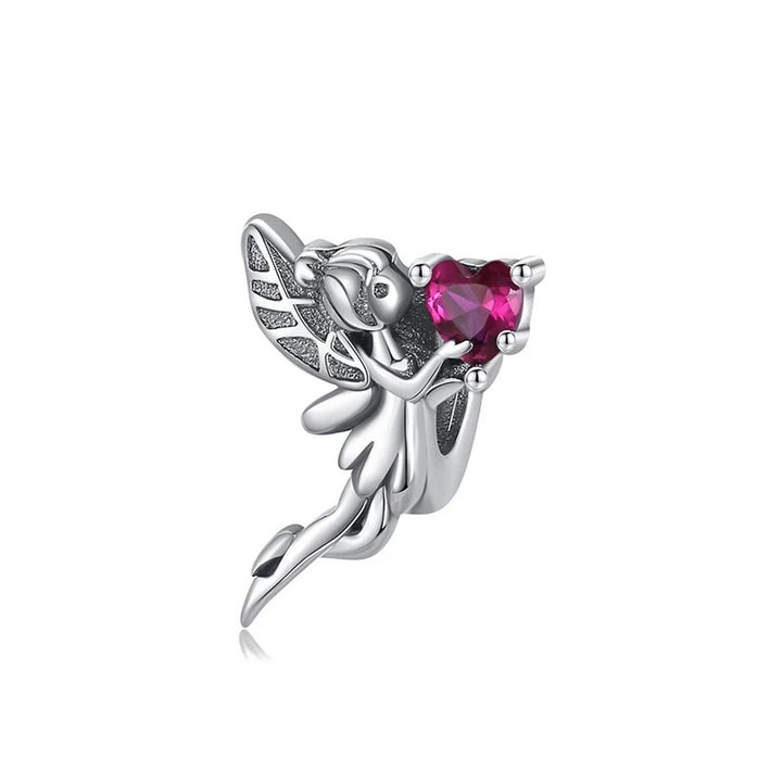 Charm Campanita y Corazón Rosa