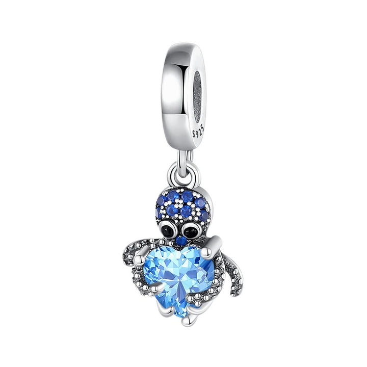 Charm Pulpo y Corazón Azul