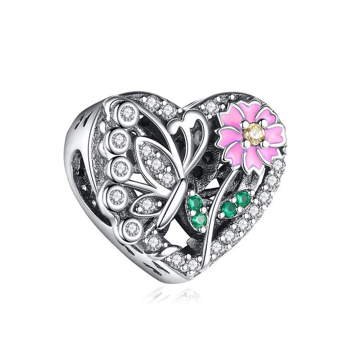 Charm Corazón y Mariposa de Octubre