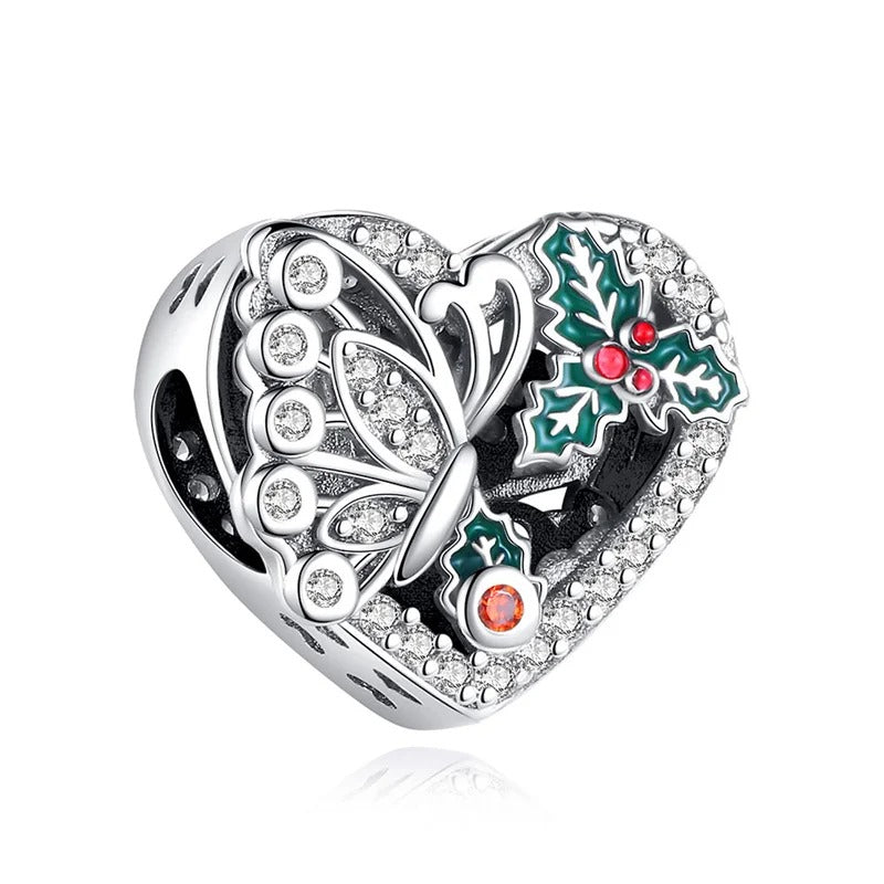 Charm Corazón y Mariposa de Diciembre