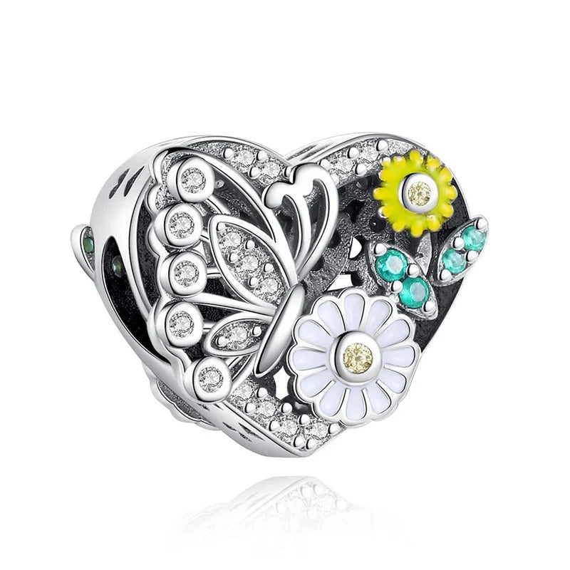 Charm Corazón y Mariposa de Abril