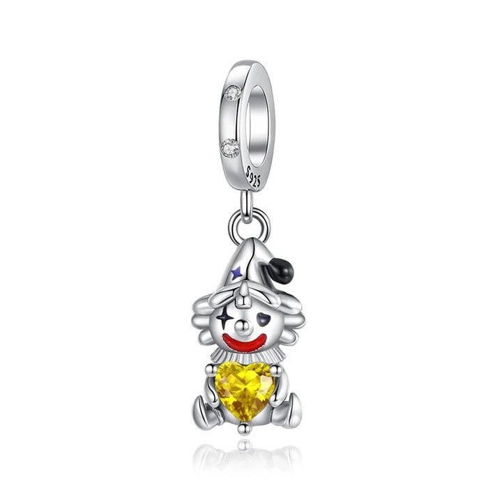 Charm Payaso y Corazón Amarillo