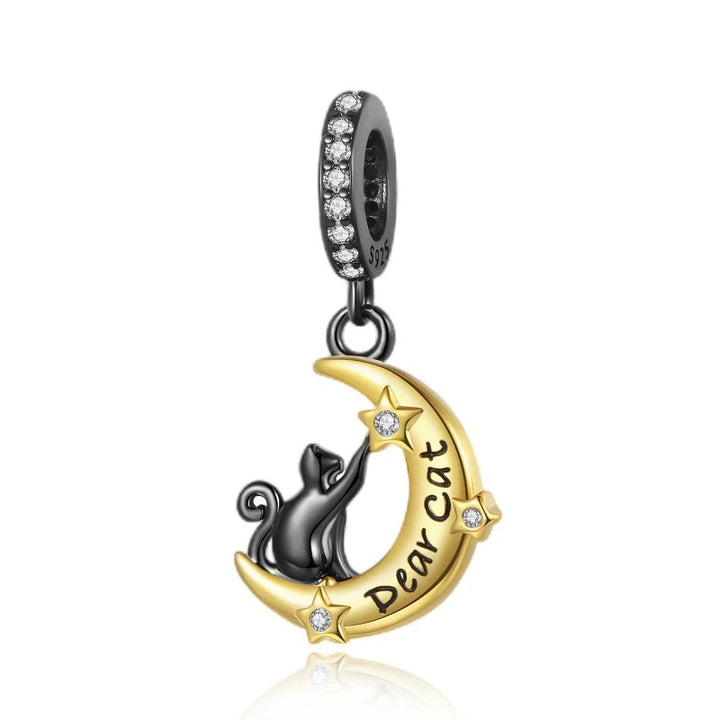 Charm Gato Negro y Luna "Dear Cat"