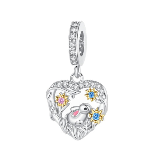 Charm Corazón y Conejito