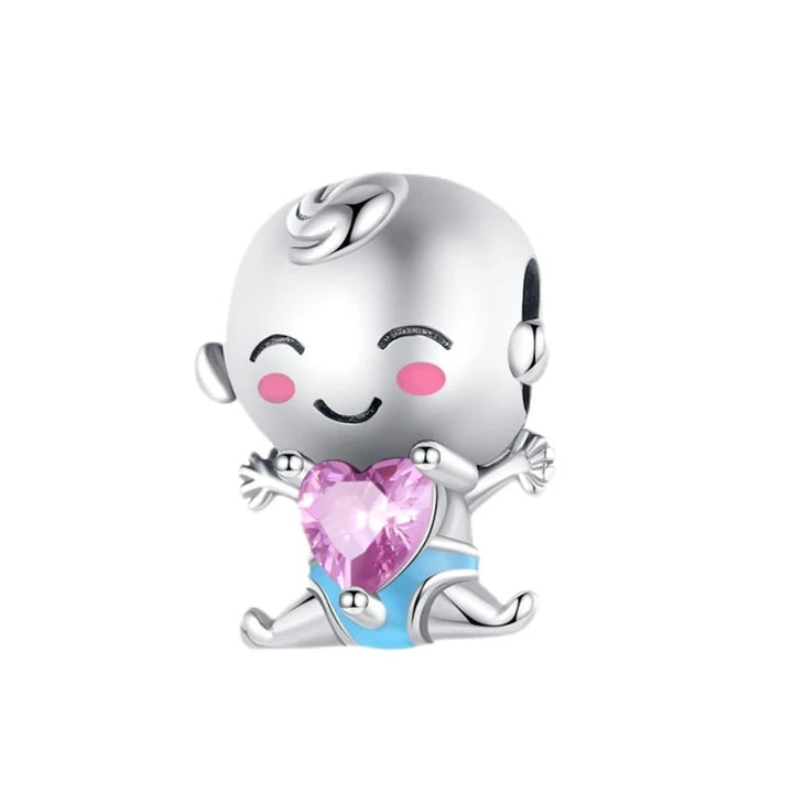 Charm Bebé y Corazón Rosa