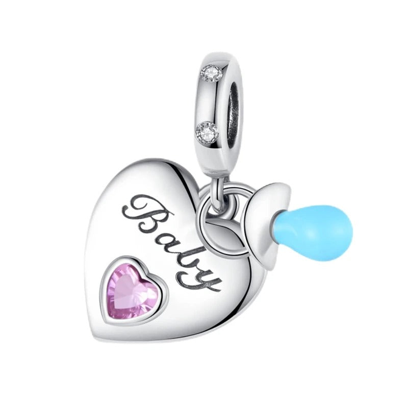 Charm Corazón Baby y Chupón