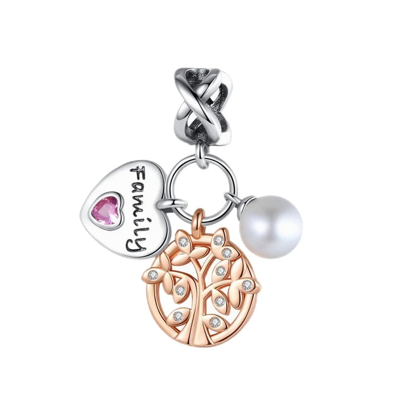 Charm Corazon Family, Arbol de la Vida & Perla