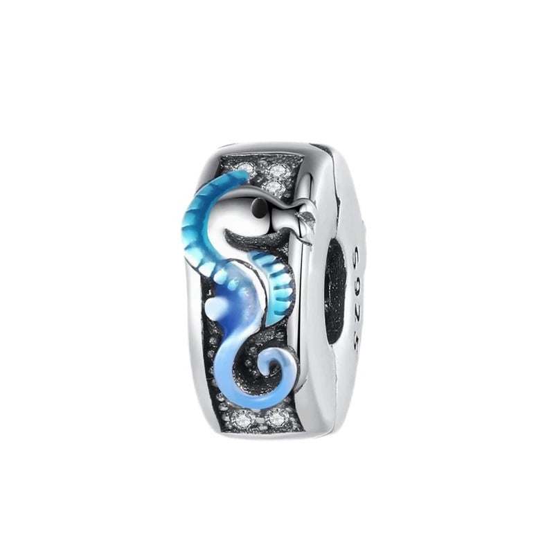 Clip Caballito de Mar Azul