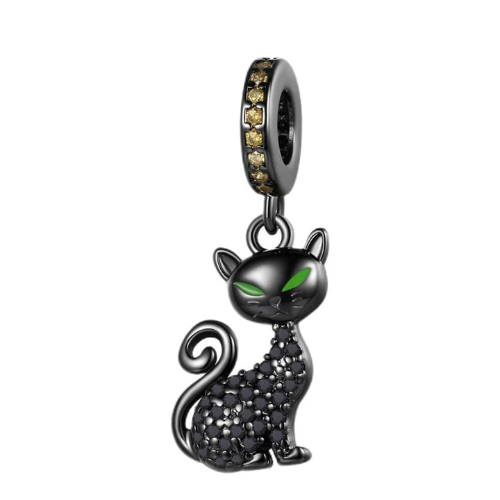 Charm Gato Negro Diamantado