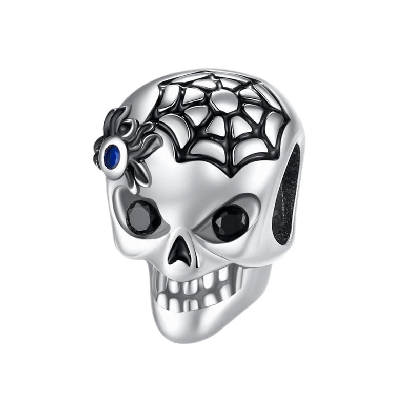 Charm Calavera Con Telaraña