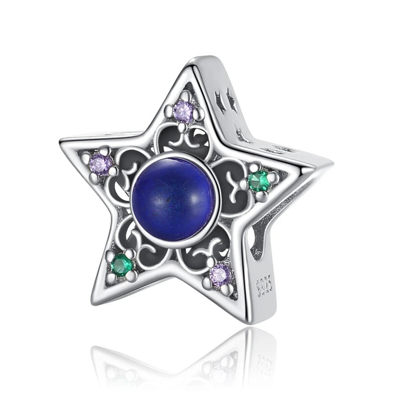 Charm Estrella Artesanal & Piedra Azul