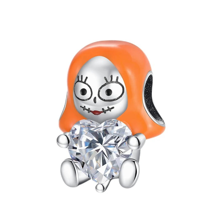 Charm Muñeca de Trapo & Corazón Blanco