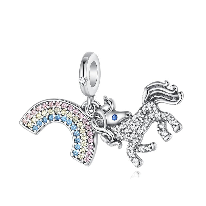 Charm Arcoiris & Unicornio Diamantado