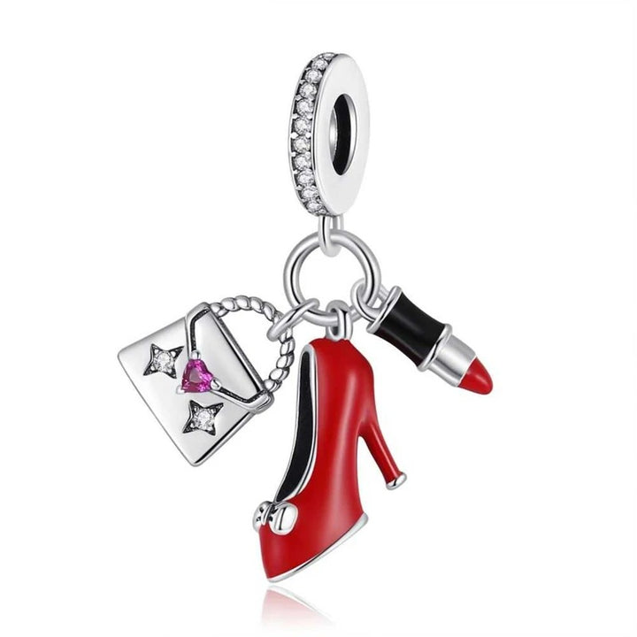 Charm Bolso, Zapatilla y Labial