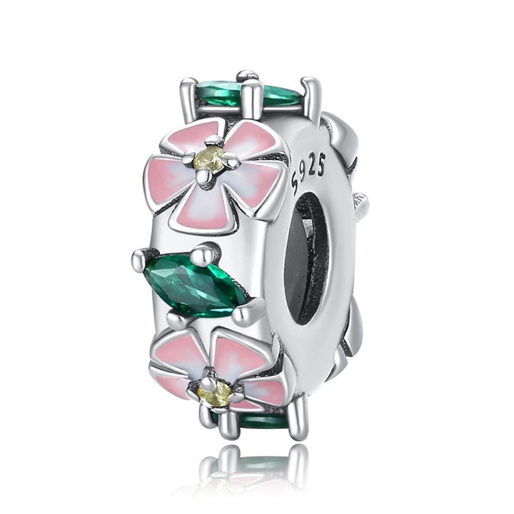 Charm Abalorio de Flores Rosas