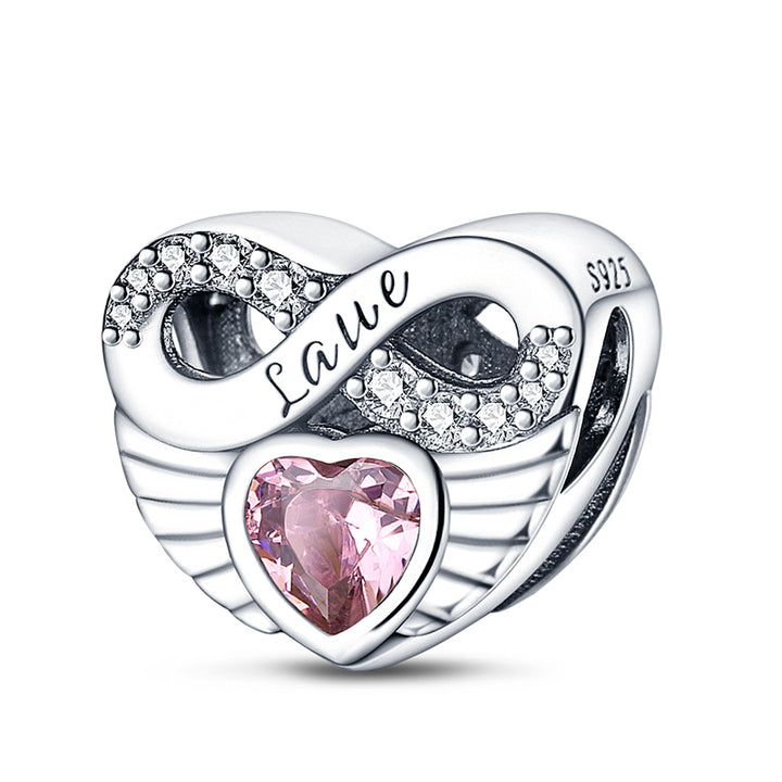 Charm Corazon Rosa & Infinito Love