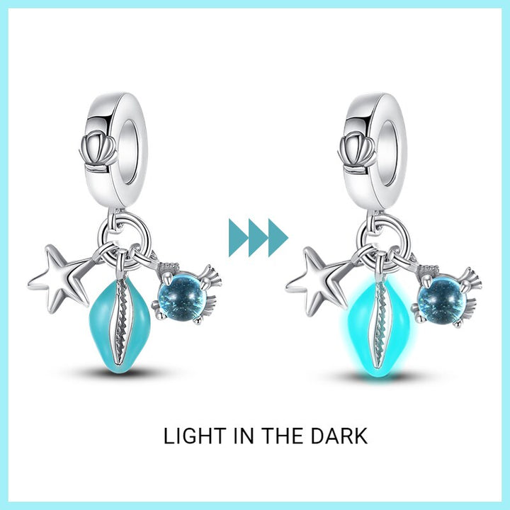 Charm Concha y Estrella de Mar Fluorescentes