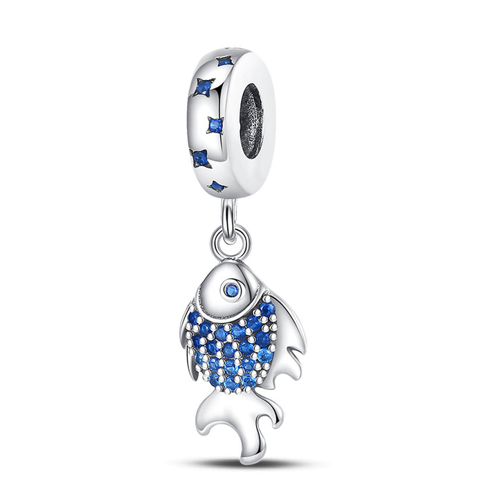 Charm Pez Azul Diamantado