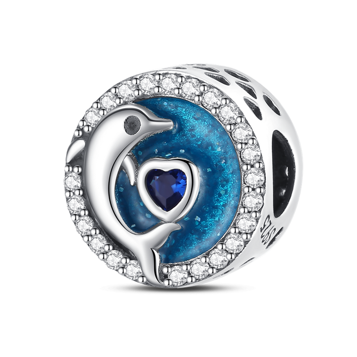 Charm Delfin Corazon Azul