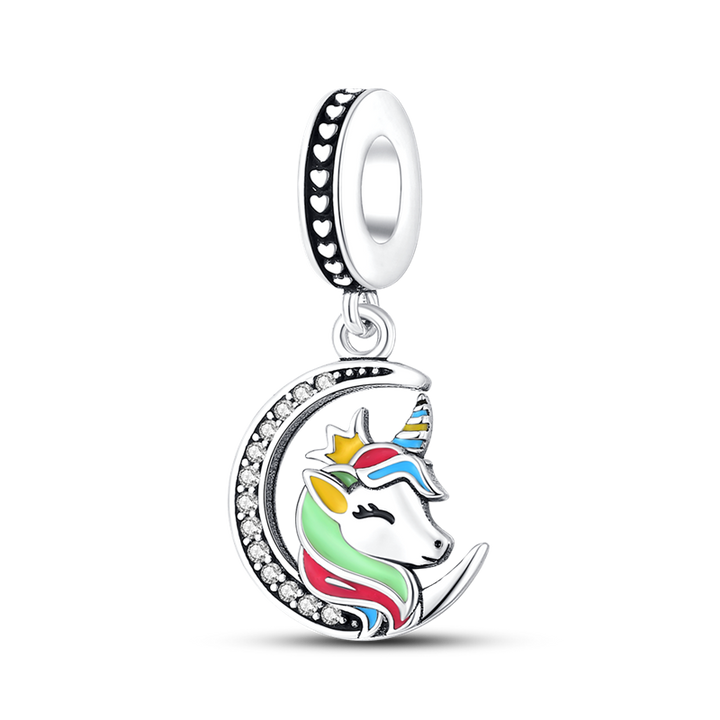 Charm Luna de Unicornio Diamantado