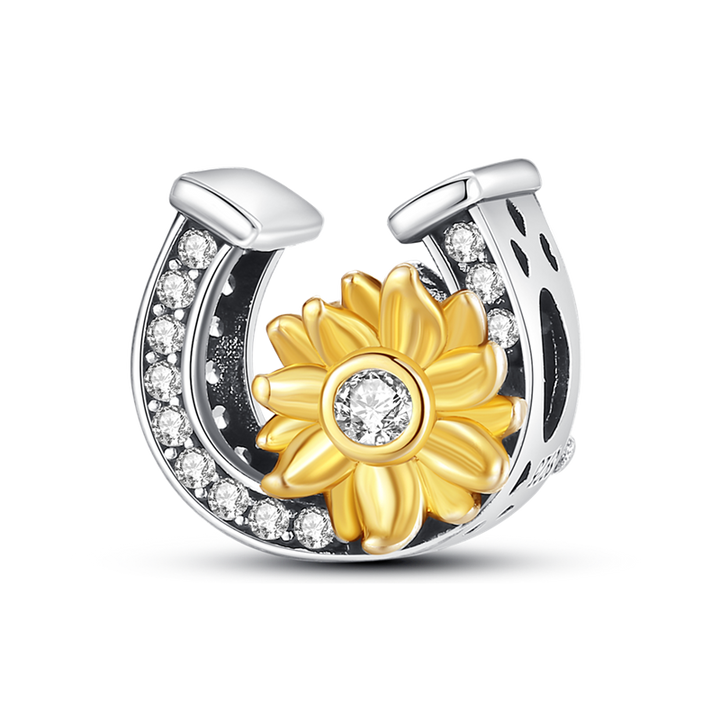 Charm Herradura y Flor Amarilla