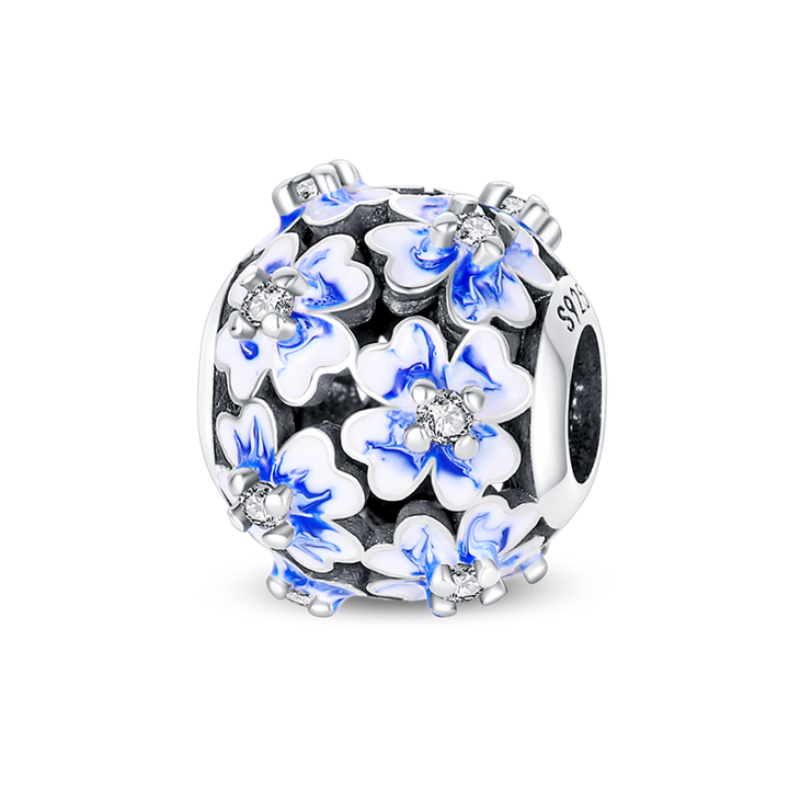Charm Esfera de Flores Azules