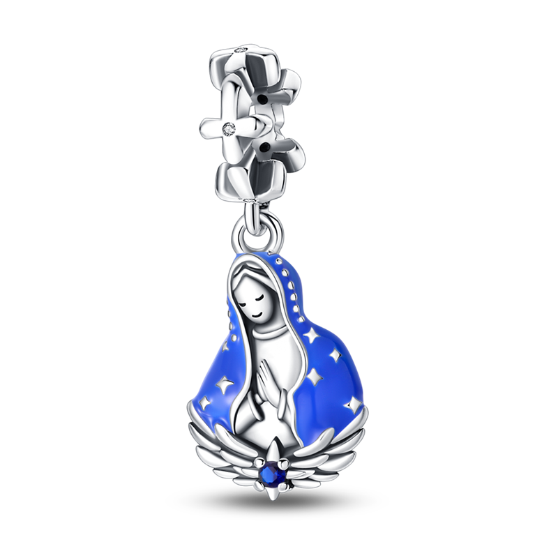 Charm Virgen Maria Azul