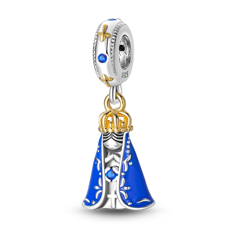 Charm Virgen Maria Azul