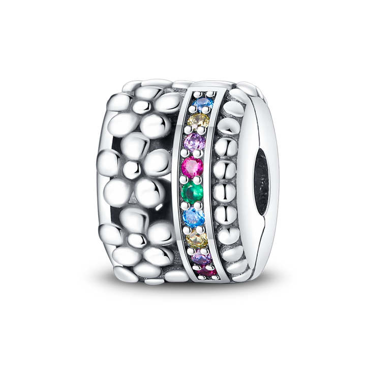 Clip Flores y Piedras Multicolor