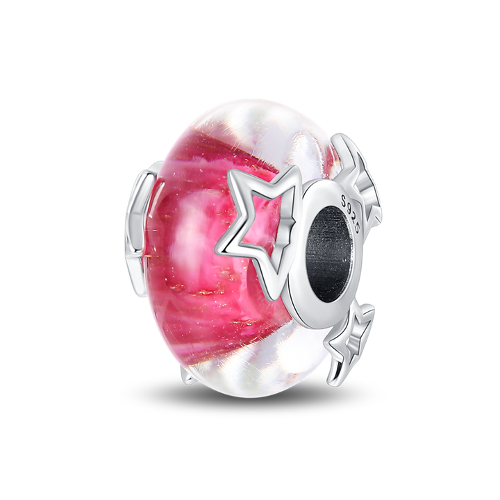 Charm Abalorio Rosa de Estrellas
