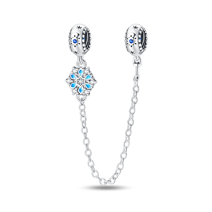 Cadena de Seguridad Copo de Nieve Diamantado